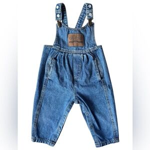 Vintage 90's Baby Guess Denim Overalls Size 6M USA Made Y2K Jean one piece